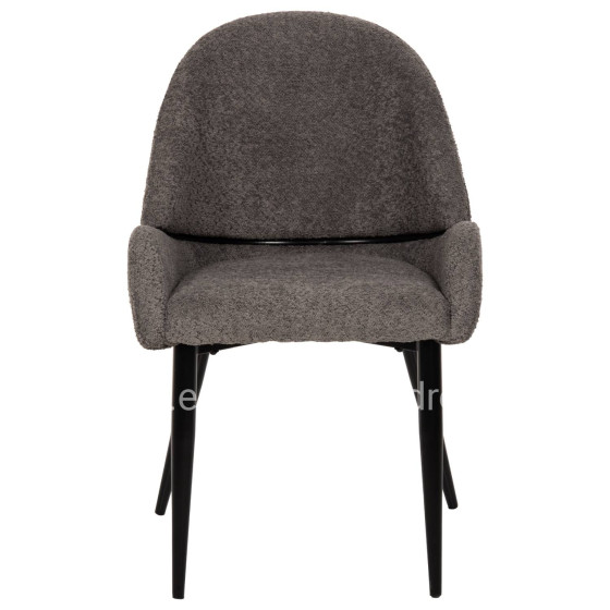 ΚΑΡΕΚΛΑ SARKY HM8585.01 ΥΦΑΣΜΑ ΜΠΟΥΚΛΕ ΓΚΡΙ ΜΕ ΜΕΤΑΛΛΙΚΑ ΠΟΔΙΑ 55x62x89Yεκ.