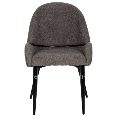 ΚΑΡΕΚΛΑ SARKY HM8585.01 ΥΦΑΣΜΑ ΜΠΟΥΚΛΕ ΓΚΡΙ ΜΕ ΜΕΤΑΛΛΙΚΑ ΠΟΔΙΑ 55x62x89Yεκ.