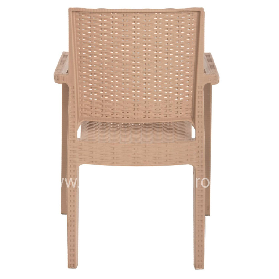 ARMCHAIR POLYPROPYLENE HEAVY-DUTY KAGANU HM5134.03 CAPPUCCINO 58x55x88Hcm.