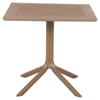 OUTDOOR POLYPROPYLENE SQUARE TABLE LUNAR HM5930.14 CAPPUCCINO 80x80x75Hcm.