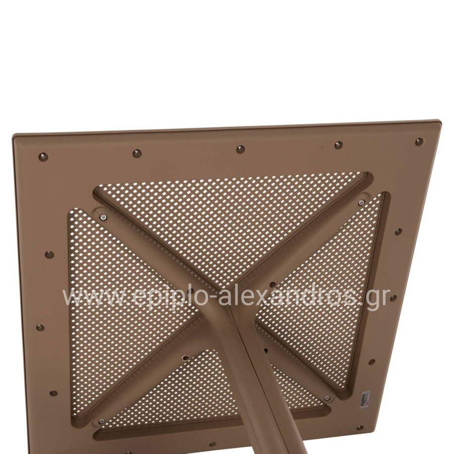 OUTDOOR POLYPROPYLENE SQUARE TABLE LUNAR HM5930.14 CAPPUCCINO 80x80x75Hcm.