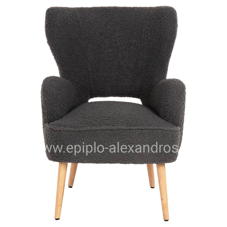 ΜΠΕΡΖΕΡΑ ΠΟΛΥΘΡΟΝΑ MYLIE ΓΚΡΙ ΜΠΟΥΚΛΕ HM8394.21 66X75X93Υ εκ.