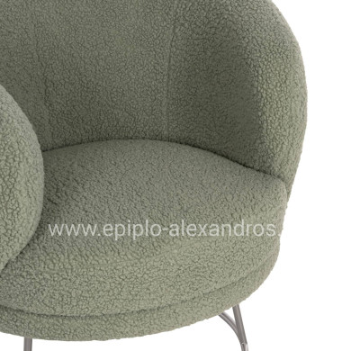 ΠΟΛΥΘΡΟΝΑ ARIEN HM8403.27 ΥΦΑΣΜΑ ΜΠΟΥΚΛΕ ΦΥΣΤΙΚΙ ΜΕ ΑΣΗΜΙ ΒΑΣΗ 78x75x84Υεκ.