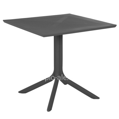 OUTDOOR POLYPROPYLENE SQUARE TABLE LUNAR HM5930.20 GREY 80x80x75Hcm.