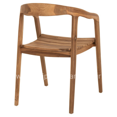 ARMCHAIR DEUS HM9621 TEAK WOOD 54x56x76Hcm.