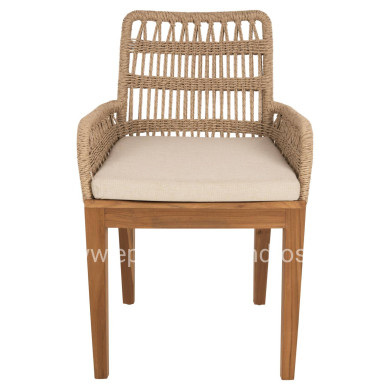 ΠΟΛΥΘΡΟΝΑ STARDOM HM9760.01 ΞΥΛΟ ΤΕΑΚ ΚΑΙ ΣΧΟΙΝΙ- ΦΥΣΙΚΟ ΧΡΩΜΑ 57x65x83Yεκ.