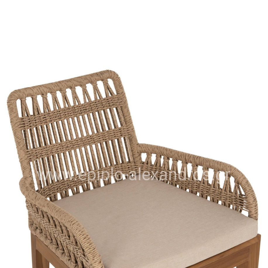 ΠΟΛΥΘΡΟΝΑ STARDOM HM9760.01 ΞΥΛΟ ΤΕΑΚ ΚΑΙ ΣΧΟΙΝΙ- ΦΥΣΙΚΟ ΧΡΩΜΑ 57x65x83Yεκ.