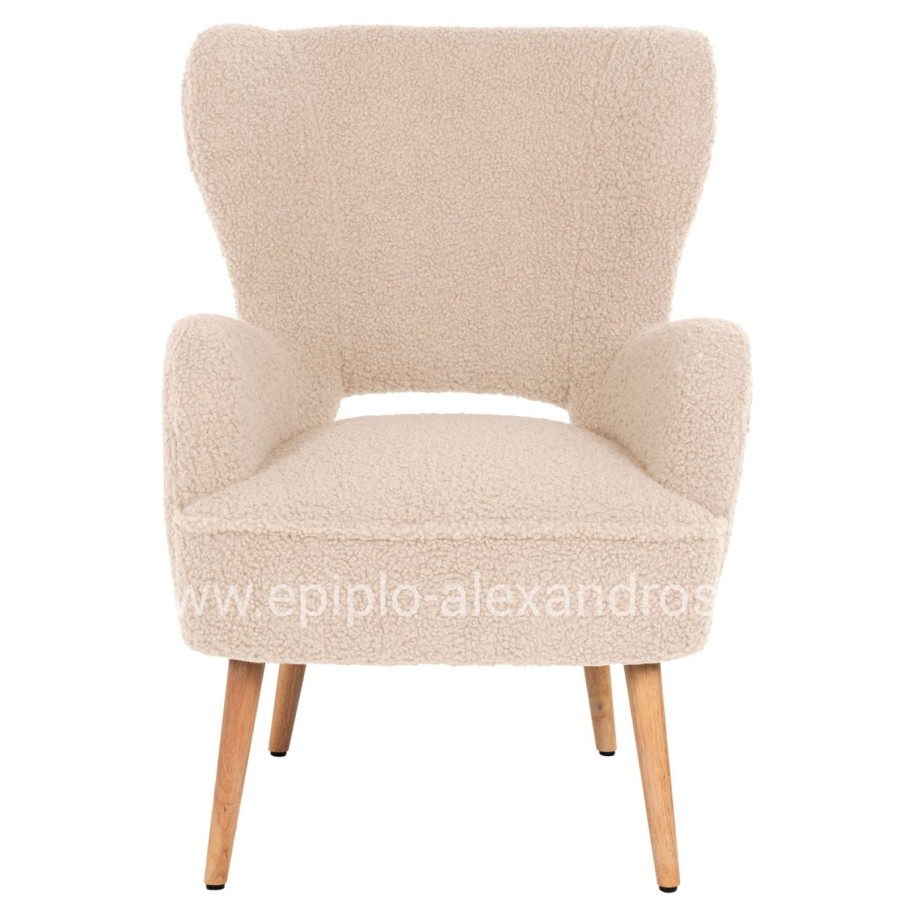 ΜΠΕΡΖΕΡΑ ΠΟΛΥΘΡΟΝΑ MYLIE ΛΕΥΚΟ ΜΠΟΥΚΛΕ HM8394.23 66x76x90Υ εκ.