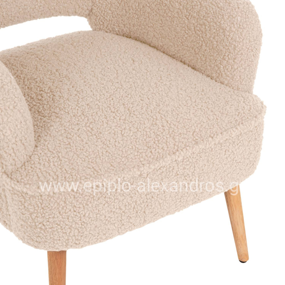 ΜΠΕΡΖΕΡΑ ΠΟΛΥΘΡΟΝΑ MYLIE ΛΕΥΚΟ ΜΠΟΥΚΛΕ HM8394.23 66x76x90Υ εκ.