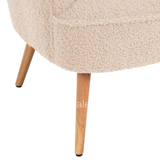 ARMCHAIR MYLIE HM8394.23 WHITE BOUCLE FABRIC 66x76x90Hcm.