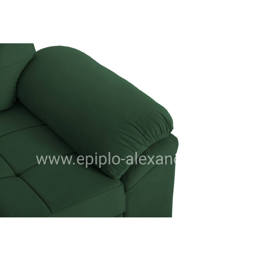 SOFABED LEFT CORNER JADE HM3144.05L CYPRESS GREEN VELVET 250x80-180x73-88Hcm.