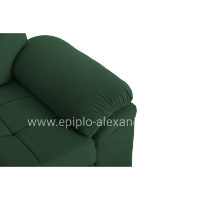 SOFABED LEFT CORNER JADE HM3144.05L CYPRESS GREEN VELVET 250x80-180x73-88Hcm.