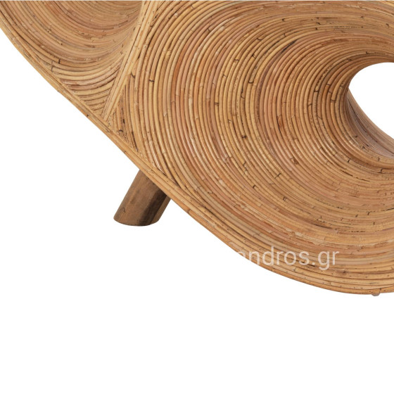 ARMCHAIR CURVY LOUNGE HM9645.01 RATTAN IN NATURAL COLOR 63x128x97Hcm.