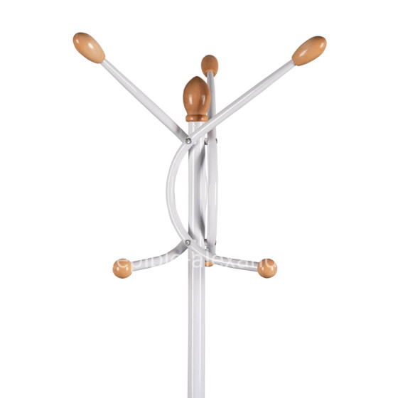 FLOOR STANDING HANGER HM9575.02 METALLIC IN WHITE COLOR-7 HANGING POSITIONS 41x41x176Hcm.