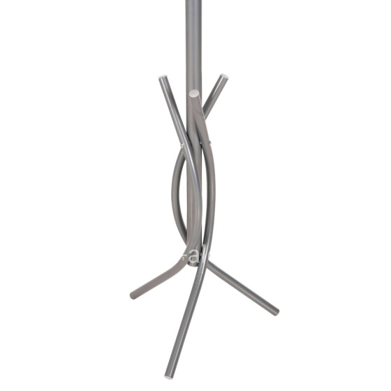 FLOOR STANDING HANGER HM9575.40 METALLIC IN SILVER COLOR-7 HANGING POSITIONS 41x41x176Hcm.