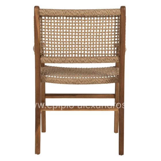 ΠΟΛΥΘΡΟΝΑ ΤΡΑΠΕΖΑΡΙΑΣ NESHA HM9385.11 ΞΥΛΟ ΤΕΑΚ ΜΕ ΣΧΟΙΝΙ ΣΕ ΦΥΣΙΚΗ ΑΠΟΧΡΩΣΗ 57.5x59x90Υ εκ.