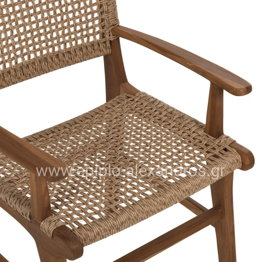 ΠΟΛΥΘΡΟΝΑ ΤΡΑΠΕΖΑΡΙΑΣ NESHA HM9385.11 ΞΥΛΟ ΤΕΑΚ ΜΕ ΣΧΟΙΝΙ ΣΕ ΦΥΣΙΚΗ ΑΠΟΧΡΩΣΗ 57.5x59x90Υ εκ.