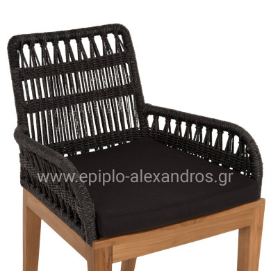 ΠΟΛΥΘΡΟΝΑ STARDOM HM9760.03 ΞΥΛΟ ΤΕΑΚ ΣΕ ΜΕΛΙ ΚΑΙ ΜΑΥΡΟ ΣΧΟΙΝΙ 57x65x83Yεκ.