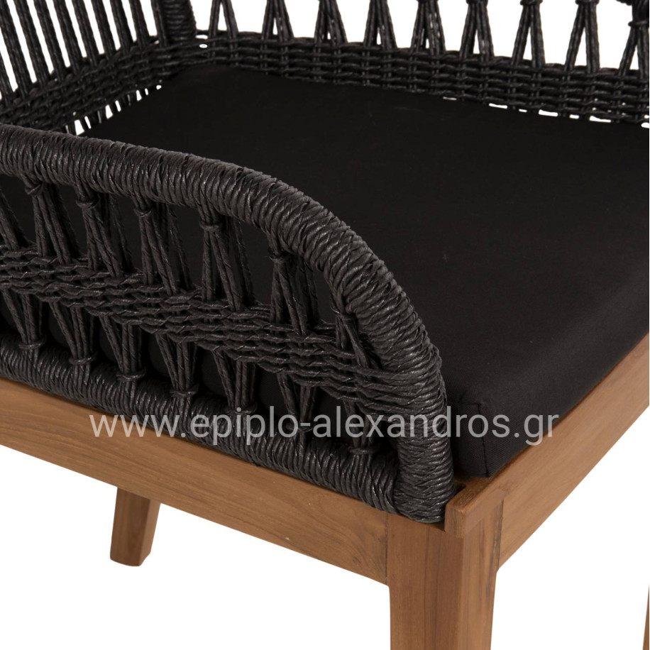 ΠΟΛΥΘΡΟΝΑ STARDOM HM9760.03 ΞΥΛΟ ΤΕΑΚ ΣΕ ΜΕΛΙ ΚΑΙ ΜΑΥΡΟ ΣΧΟΙΝΙ 57x65x83Yεκ.