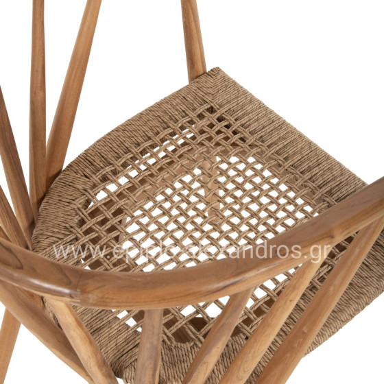 ΠΟΛΥΘΡΟΝΑ PERMAINE HM9825 ΞΥΛΟ ΤΕΑΚ-ΣΥΝΘΕΤΙΚΟ ΣΧΟΙΝΙ ΦΥΣΙΚΟ 57,5x59,5x82Yεκ.