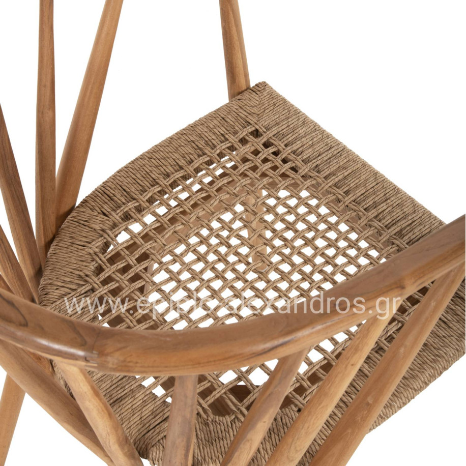 ΠΟΛΥΘΡΟΝΑ PERMAINE HM9825 ΞΥΛΟ ΤΕΑΚ-ΣΥΝΘΕΤΙΚΟ ΣΧΟΙΝΙ ΦΥΣΙΚΟ 57,5x59,5x82Yεκ.