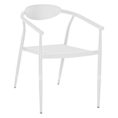ARMCHAIR SERLY HM6052.01 WHITE ALUMINUM-WHITE TEXTILENE 56x61x74,5Hcm.
