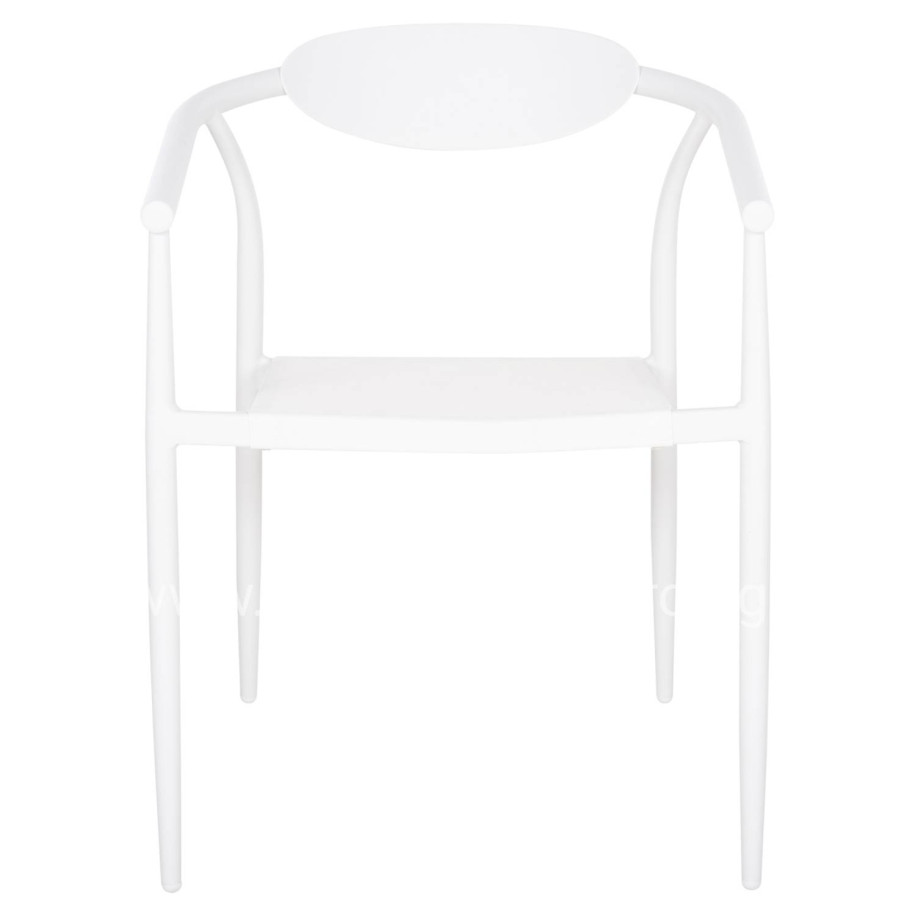 ARMCHAIR SERLY HM6052.01 WHITE ALUMINUM-WHITE TEXTILENE 56x61x74,5Hcm.