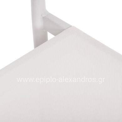 ARMCHAIR SERLY HM6052.01 WHITE ALUMINUM-WHITE TEXTILENE 56x61x74,5Hcm.