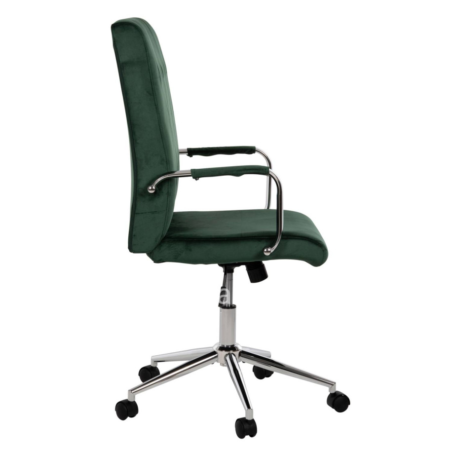 OFFICE CHAIR JOSEF HM1181.03 CYPRESS GREEN VELVET-INOX BASE 58x61x105-113Hcm.