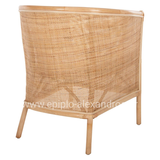ΠΟΛΥΘΡΟΝΑ APRON HM9818 RATTAN ΠΛΕΚΤΟ ΣΕ ΦΥΣΙΚΟ-ΛΕΥΚΟ ΜΑΞΙΛΑΡΙ 75x70x85Υεκ.