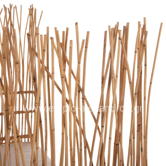 SOFA OUTDOORS ZEPHYR HM5988 RATTAN CANES IN NATURAL-CUSHION SET IN BEIGE 200x120x142Hcm.