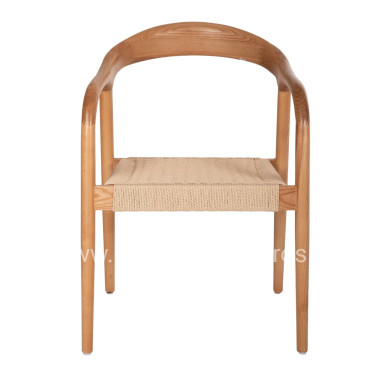 ARMCHAIR HM9874 ASHWOOD FRAME-PAPER ROPE SEAT 57x54x78Hcm.