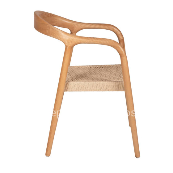 ARMCHAIR HM9874 ASHWOOD FRAME-PAPER ROPE SEAT 57x54x78Hcm.