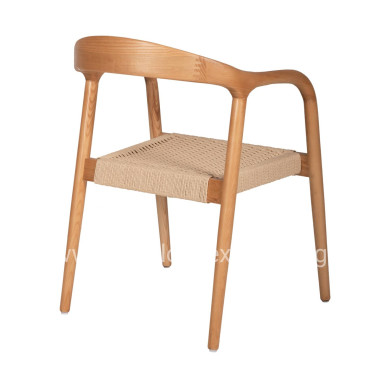 ARMCHAIR HM9874 ASHWOOD FRAME-PAPER ROPE SEAT 57x54x78Hcm.