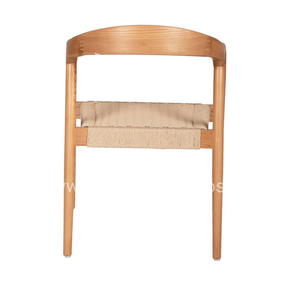 ARMCHAIR HM9874 ASHWOOD FRAME-PAPER ROPE SEAT 57x54x78Hcm.