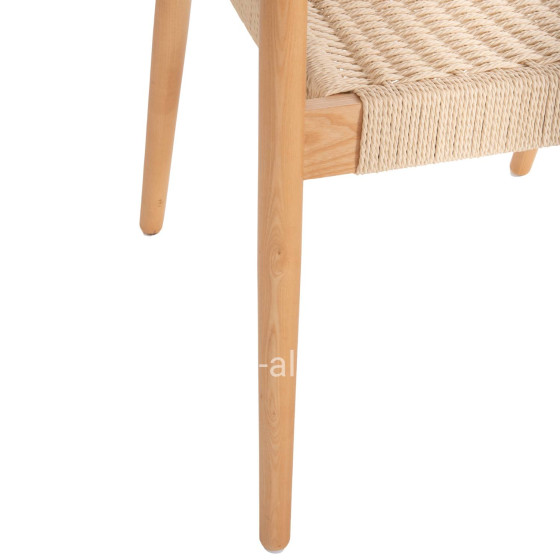 ARMCHAIR HM9874 ASHWOOD FRAME-PAPER ROPE SEAT 57x54x78Hcm.