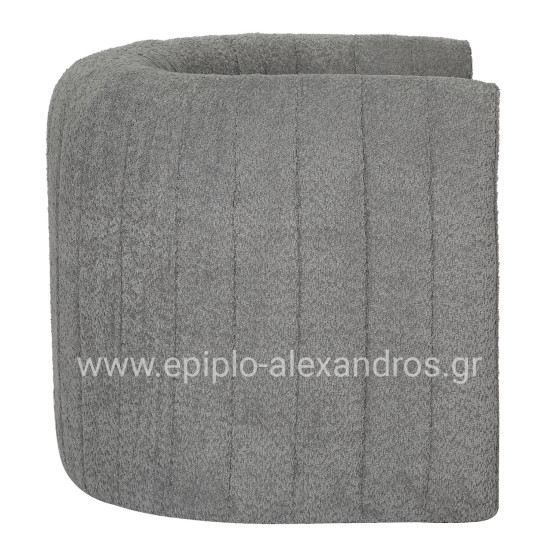 ARMCHAIR RIKER HM9682.01 METAL FRAME-GREY BOUCLE FABRIC 92x74x69Hcm.