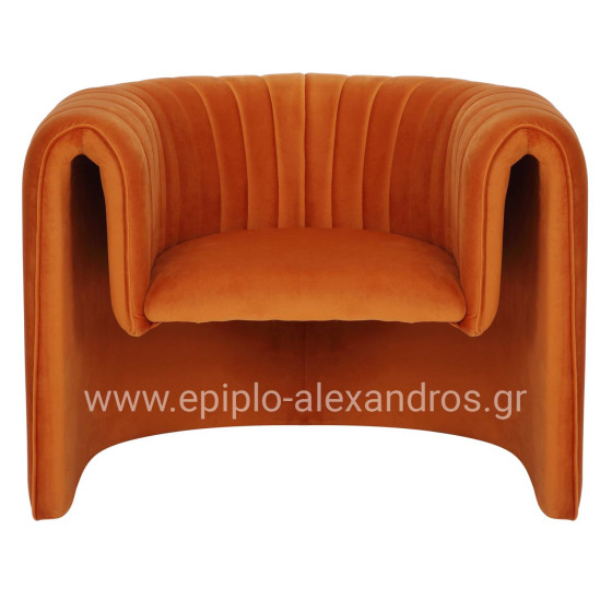 ΠΟΛΥΘΡΟΝΑ RIKER HM9682.05 ΜΕΤΑΛΛΙΚΟΣ ΣΚΕΛΕΤΟΣ-ΠΟΡΤΟΚΑΛΙ ΒΕΛΟΥΔΟ 92x74x69Υεκ.