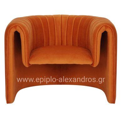 ΠΟΛΥΘΡΟΝΑ RIKER HM9682.05 ΜΕΤΑΛΛΙΚΟΣ ΣΚΕΛΕΤΟΣ-ΠΟΡΤΟΚΑΛΙ ΒΕΛΟΥΔΟ 92x74x69Υεκ.