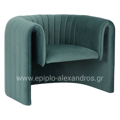 ARMCHAIR RIKER HM9682.06 METAL FRAME-MINT VELVET 92x74x69Hcm.