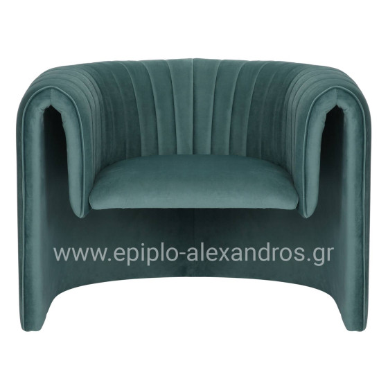 ARMCHAIR RIKER HM9682.06 METAL FRAME-MINT VELVET 92x74x69Hcm.