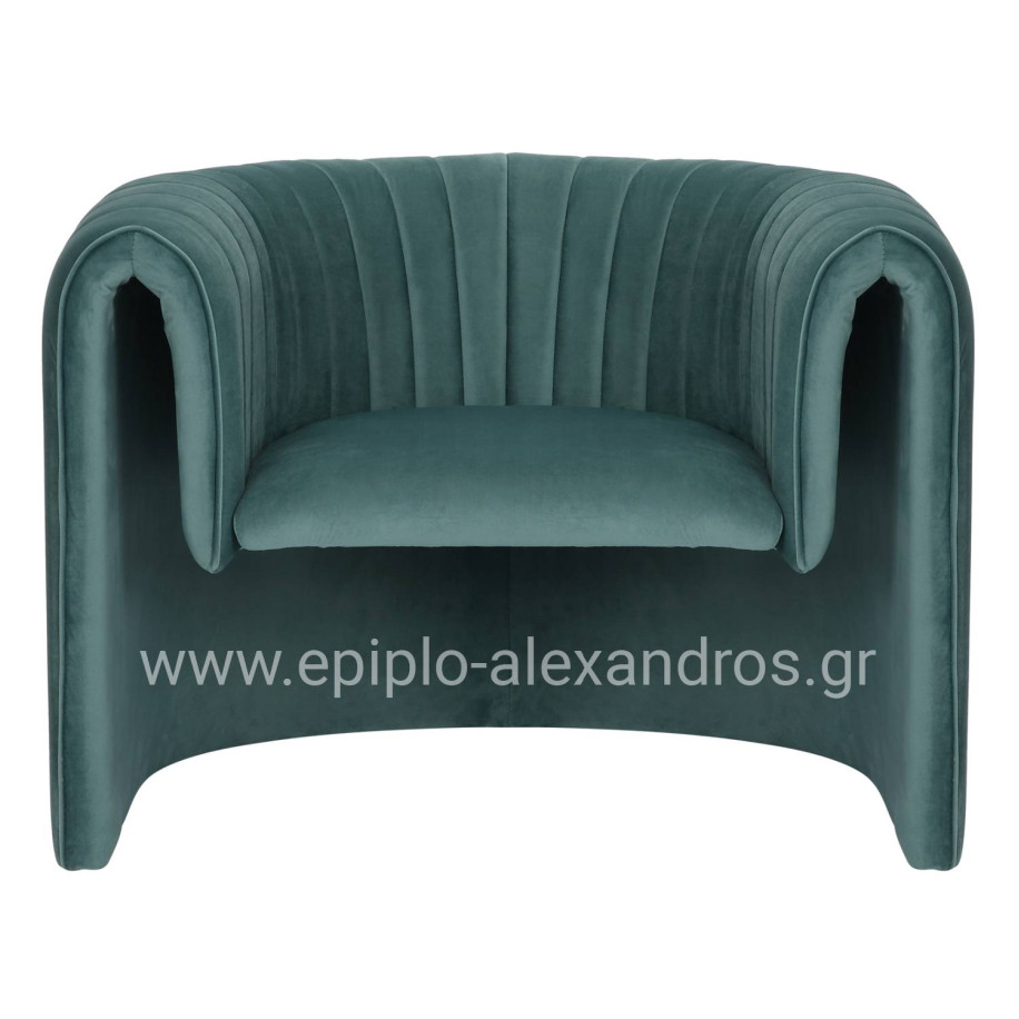 ARMCHAIR RIKER HM9682.06 METAL FRAME-MINT VELVET 92x74x69Hcm.