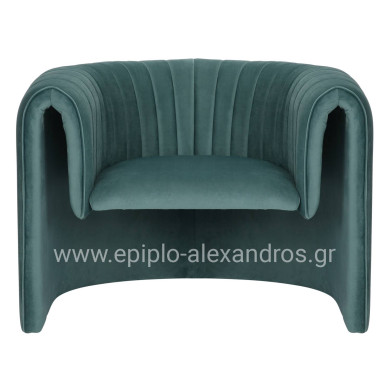 ARMCHAIR RIKER HM9682.06 METAL FRAME-MINT VELVET 92x74x69Hcm.