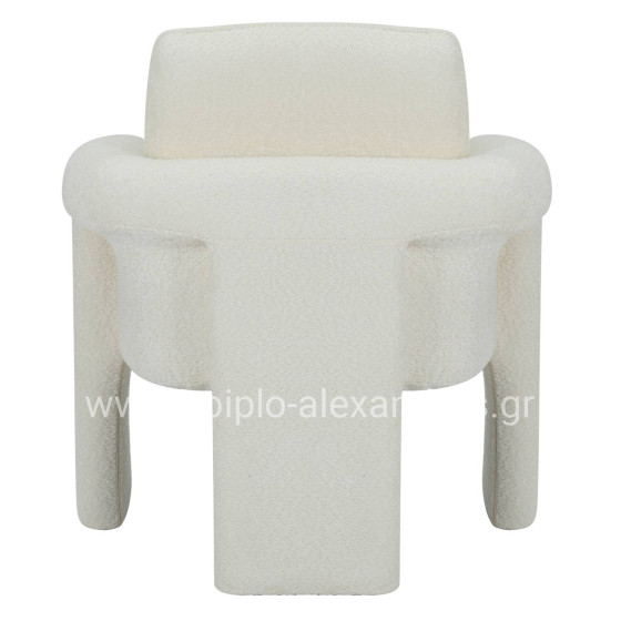 ΠΟΛΥΘΡΟΝΑ CRUSHER HM9681.04 ΛΕΥΚΟ ΜΠΟΥΚΛΕ ΥΦΑΣΜΑ-ΜΕΤΑΛΛΙΚΟΣ ΣΚΕΛΕΤΟΣ 82x78x87Υεκ.