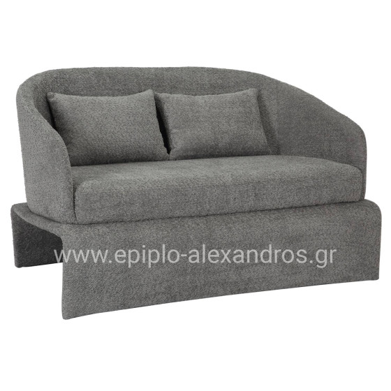 SOFA 2-SEATER BEVY2 HM9678.01 GREY BOUCLE FABRIC-METAL FRAME 128x72x74Hcm.