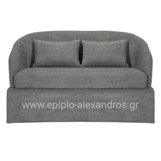 SOFA 2-SEATER BEVY2 HM9678.01 GREY BOUCLE FABRIC-METAL FRAME 128x72x74Hcm.
