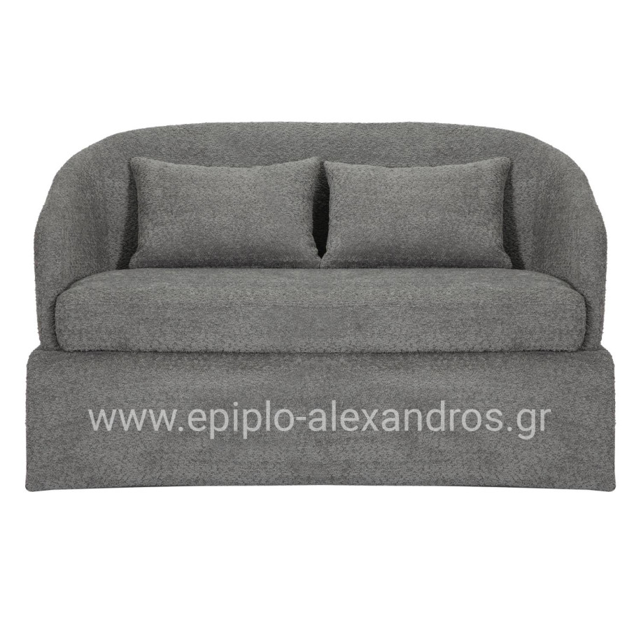 SOFA 2-SEATER BEVY2 HM9678.01 GREY BOUCLE FABRIC-METAL FRAME 128x72x74Hcm.