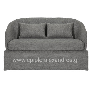 SOFA 2-SEATER BEVY2 HM9678.01 GREY BOUCLE FABRIC-METAL FRAME 128x72x74Hcm.