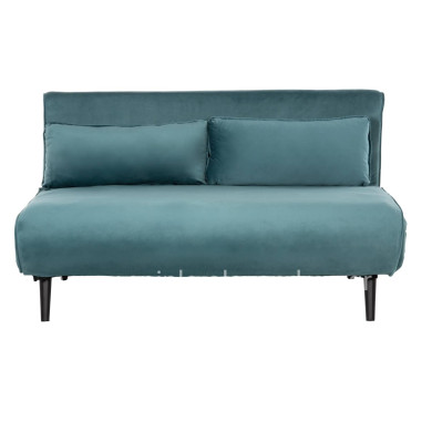 SOFABED FOR 2 PEOPLE ASMA HM3077.15 VELVET IN MINT COLOR 140x80x77Hcm.