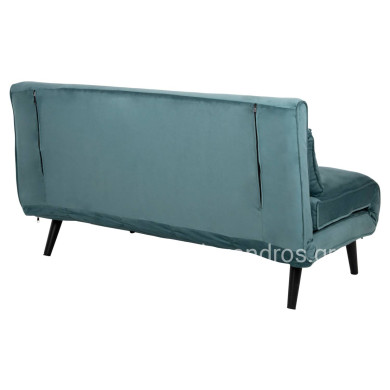 SOFABED FOR 2 PEOPLE ASMA HM3077.15 VELVET IN MINT COLOR 140x80x77Hcm.